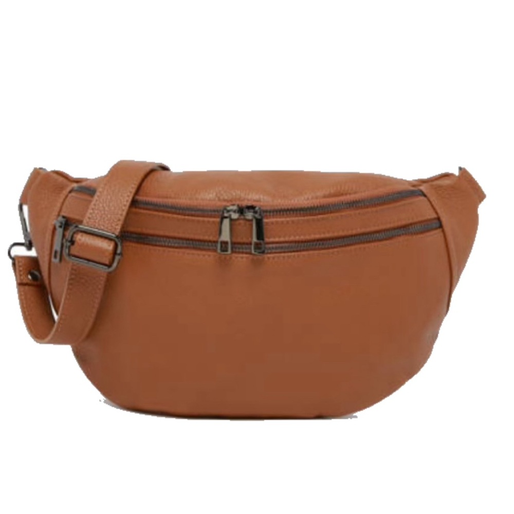 Milano crossbody Belt Bag, cowhide leather, Travel, stylish, EUC